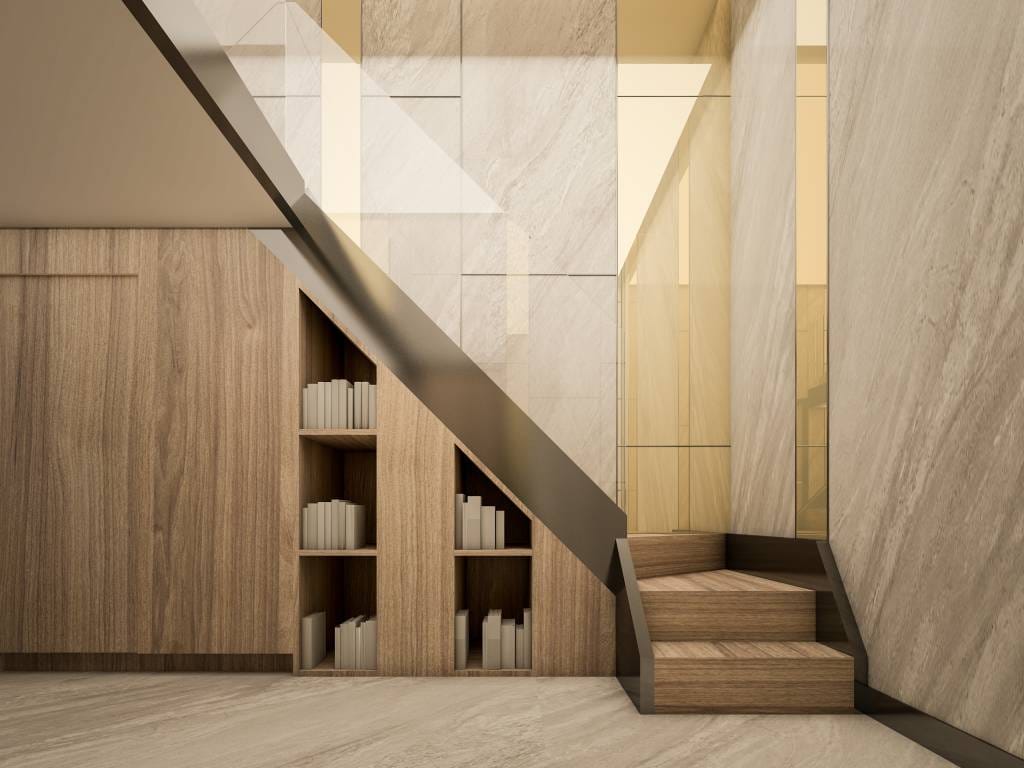 chambre sous-pente étagère rangement