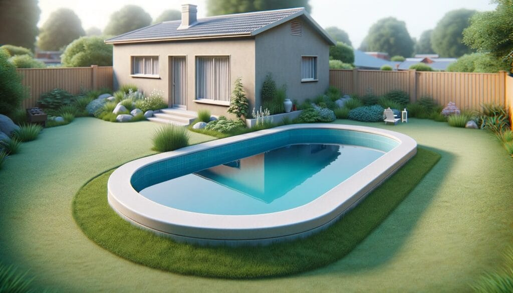 Piscine semi-enterrée