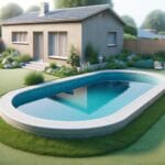 Piscine semi-enterrée