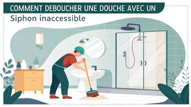 Comment déboucher une douche avec un siphon inaccessible