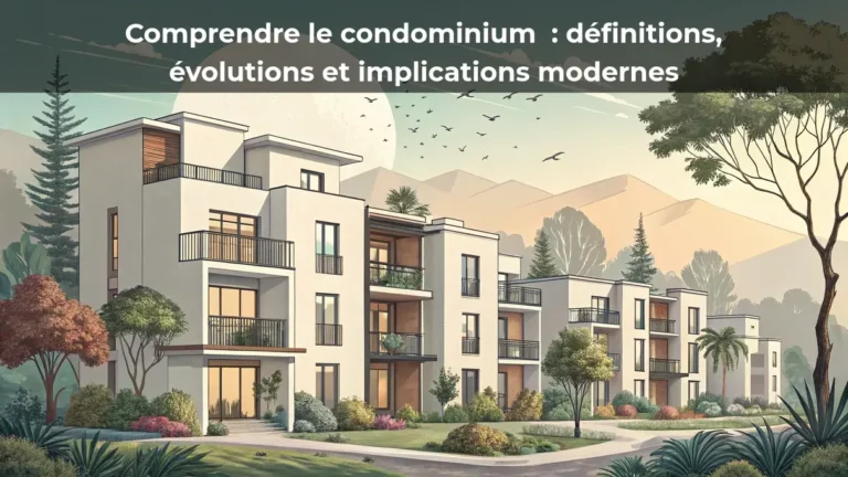 Comprendre le condominium : définitions, évolutions et implications modernes